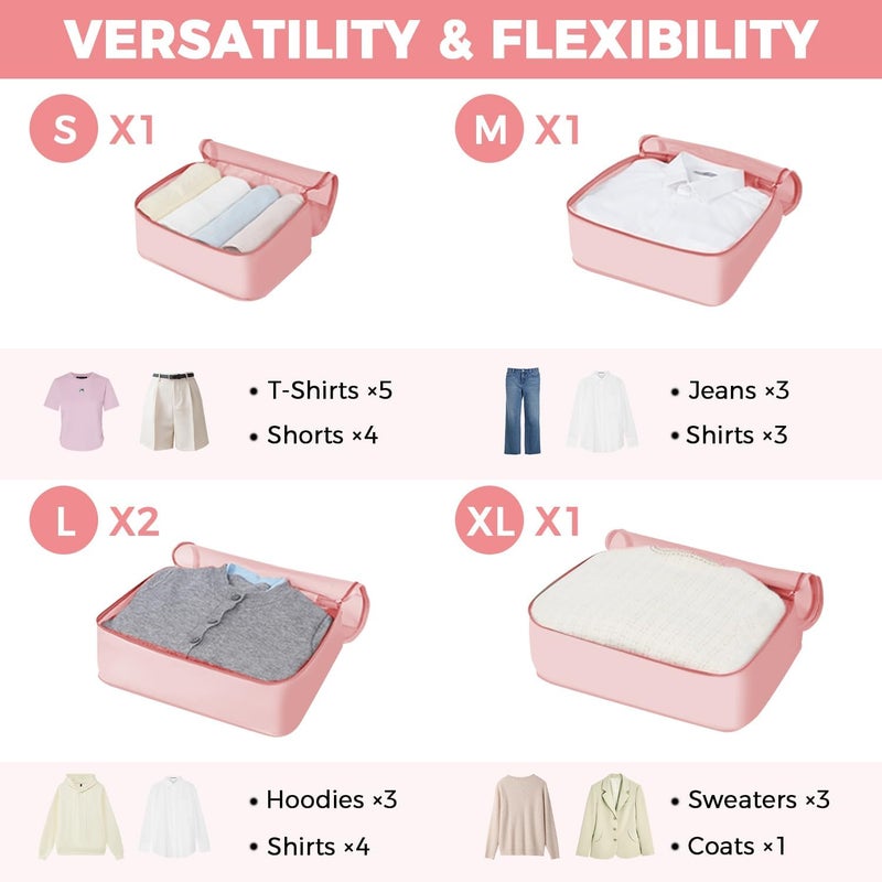 BAGAIL 9 Set Packing Cubes with Packing List Luggage Packing Organizers for Travel Accessories - Image 2